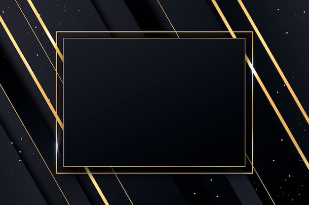 Schwarze Hintergründe mit Farbverlauf mit goldenen Rahmen