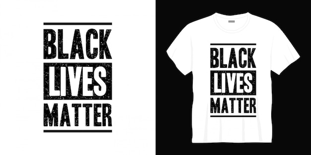 Schwarze leben materie typografie t-shirt design