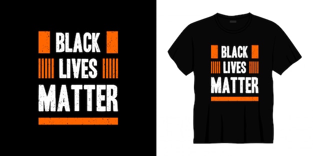Schwarze leben materie typografie t-shirt design.