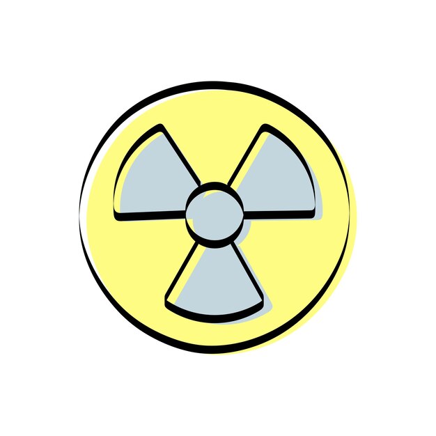 schwarze Linien, farbige Ikonen, Elektrizität, Naturschutz, Energie.