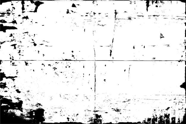 schwarze monochrome Grunge-Textur auf weißem Hintergrund Vektorillustration Grunge-Overlay-Hintergrund