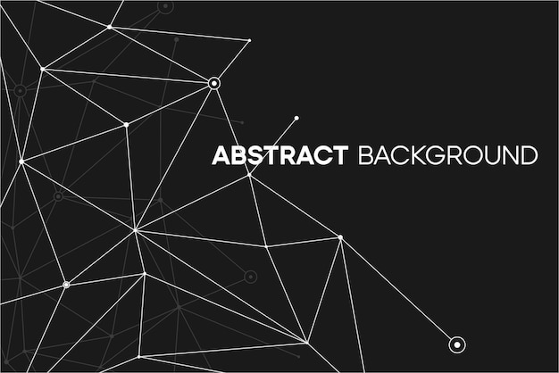 Schwarze Plexuslinie und Punktverbindung Abstrakter Hintergrund für die Netzwerkanalyseforschung Geometrisch