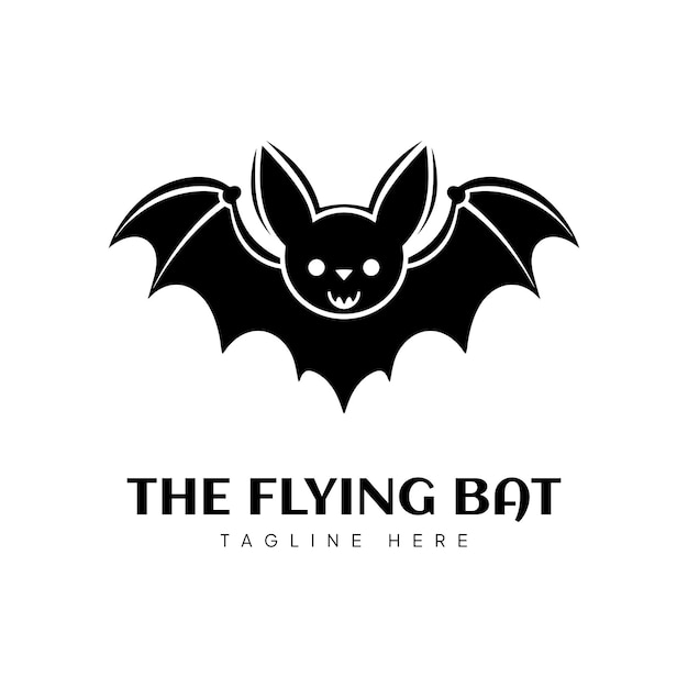 Schwarze Silhouetten des Fledermaus-Logo-Vektors