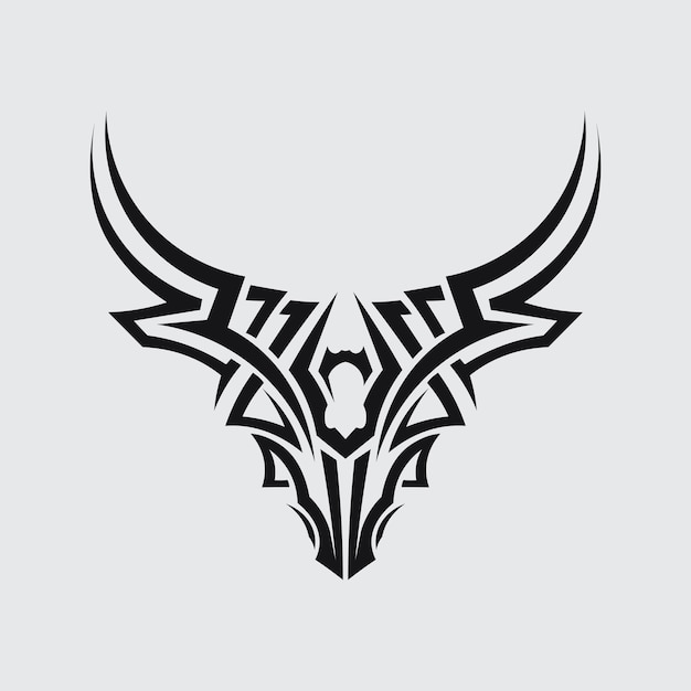 Schwarze tribal-vektor-logo-design-ikone und stammes-zeichen