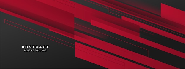 Schwarze und rote geometrische Formen abstraktes modernes Technologie-Hintergrunddesign Vektor abstrakte grafische Präsentationsdesign-Bannermuster-Tapetenhintergrund-Webvorlage
