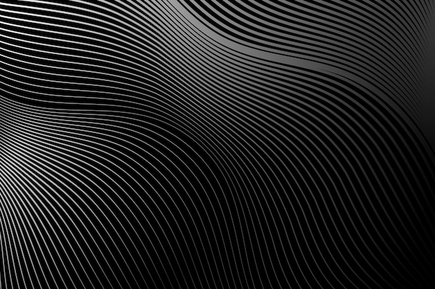 Schwarze und weiße Linien auf schwarzem Hintergrund