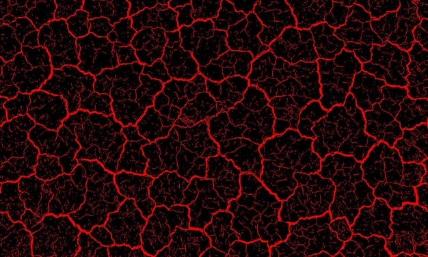 schwarze Wand mit roter Crack-Textur
