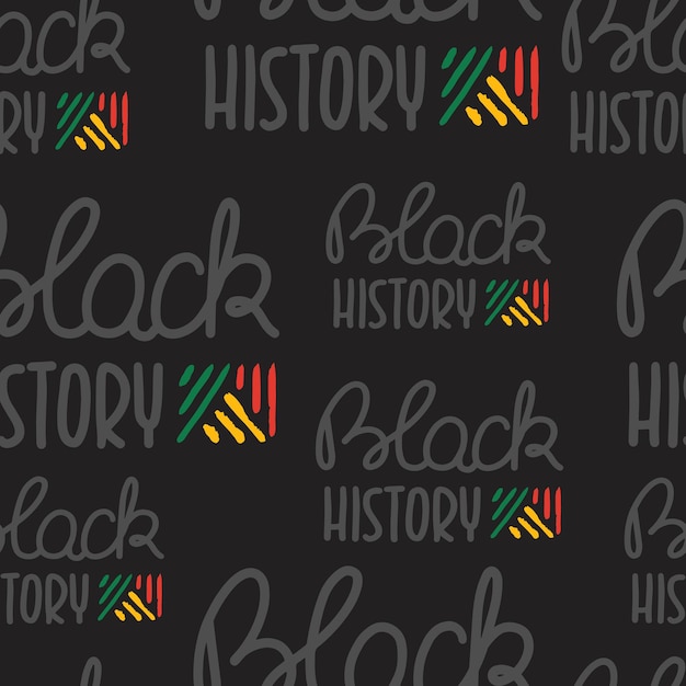 Schwarzer Geschichte Monat nahtloses Muster Afroamerikanische Geschichte jährlich gefeiert