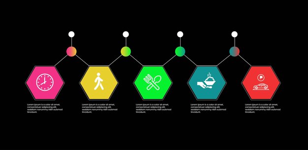 Vektor schwarzer hintergrund infografiken