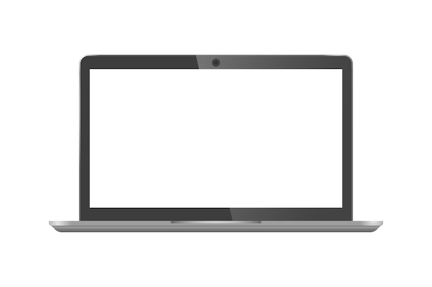 Schwarzer Laptop leerer Bildschirm
