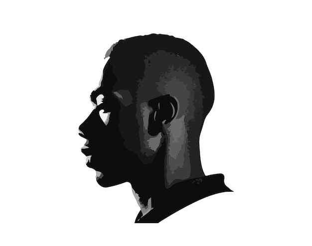 Schwarzer Mann Silhouette, Print, Illustrator, Vektor