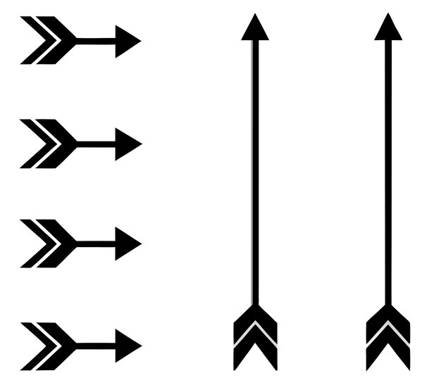 Schwarzer Pfeil-Symbolsatz Vektor