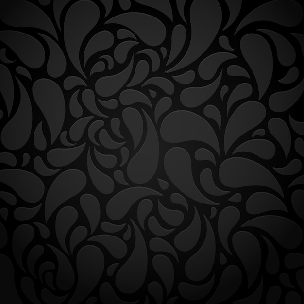 Vektor schwarzer wasserform abstrakter musterhintergrund