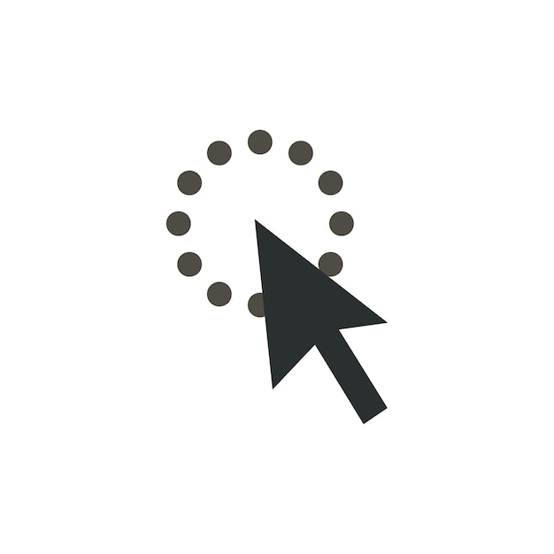 Schwarzes Cursor-Symbol im flachen Stil isoliert auf weißem Hintergrund Computer- und Internet-Symbol