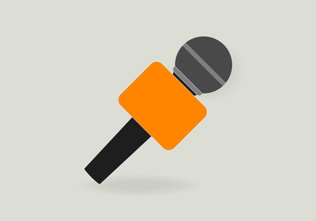 Schwarzes Mikrofon mit Etikett Live-Streaming Podcast-Banner-Konzept Berichterstattung über Live-Vektor