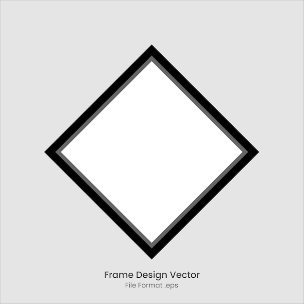 Schwarzes quadratisches rahmendesign, vektordateiformat eps