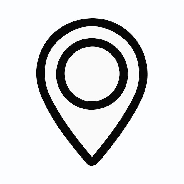 schwarzes Standort-Pin-Symbol