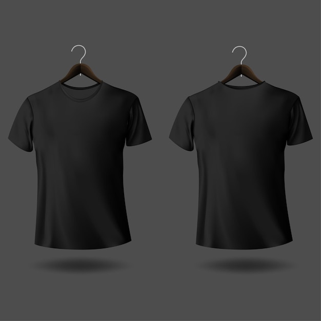 Vektor schwarzes t-shirt mock-up