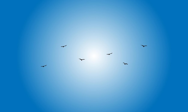 Schwarzfliegende Vögel Silhouette Design