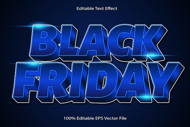Schwarzfreitag bearbeitbarer Text-Effekt Emboss Cartoon Gradient Style