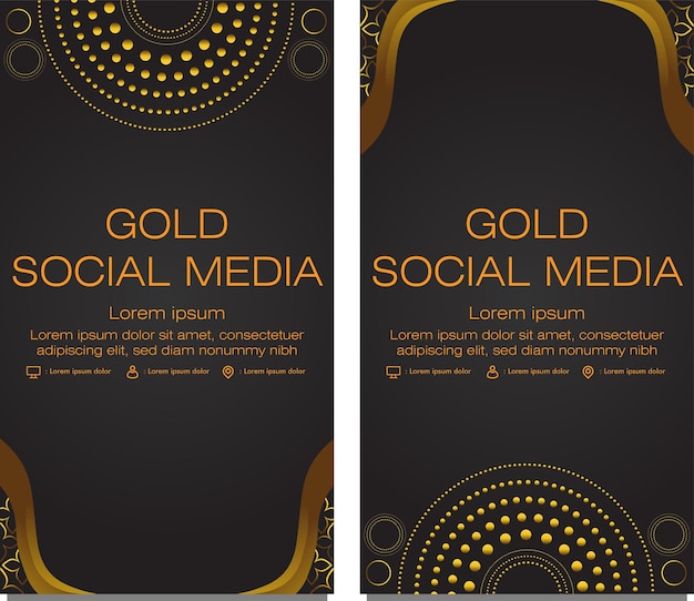 Schwarzgold-Social-Media-Story-Vorlage