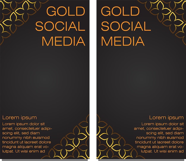 Schwarzgold-Social-Media-Story-Vorlage