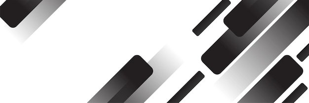 Schwarzweiss-Bannerhintergrund. Vektor abstrakte Grafikdesign Banner Muster Hintergrundvorlage.