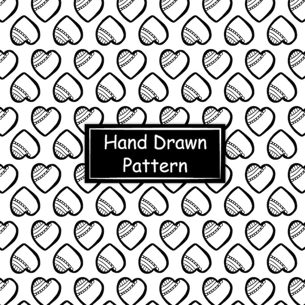 Schwarzweiss-hand gezeichnetes muster