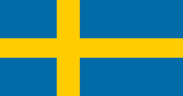 Vektor schweden-flagge im vektor