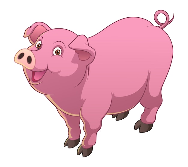 Schwein-karikatur-tier-illustration