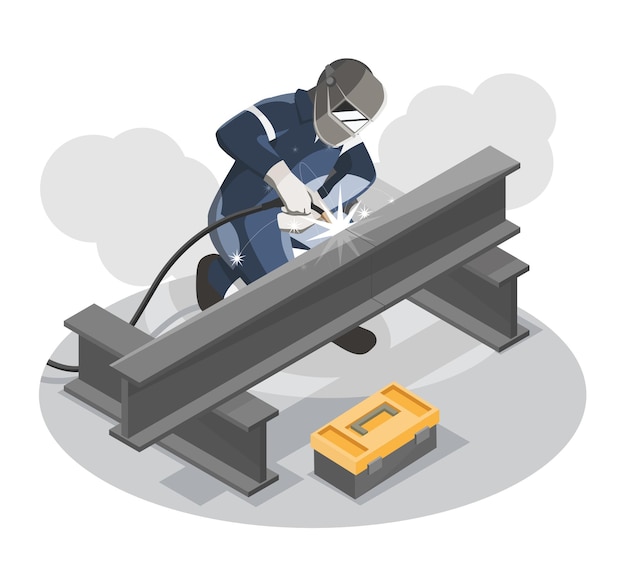 Schweißer zwei Heimwerker beim Schweißen Metallarbeiter Industrie Techniker Arbeiter arbeiten
