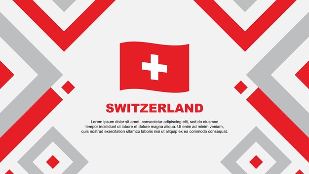 Schweiz Flagge Abstract Hintergrunddesign Vorlage Schweiz Unabhängigkeitstag Banner Tapete Vektorillustration Schweiz Vorlage