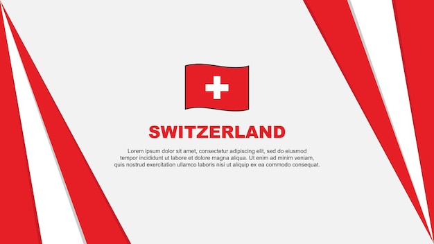 Schweiz-Flagge abstrakter Hintergrund-Design-Vorlage Schweiz-Unabhängigkeitstag-Banner Cartoon-Vektor-Illustration Schweiz-Flagge