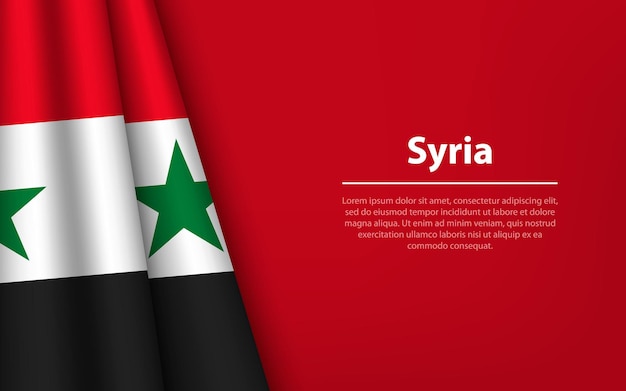 Schwenken Sie die Flagge Syriens mit Copyspace-Hintergrund