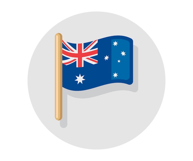 Schwenkende Vektorflagge Australiens