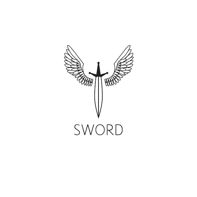 Schwert-Logo-Grafik-Design-Konzept