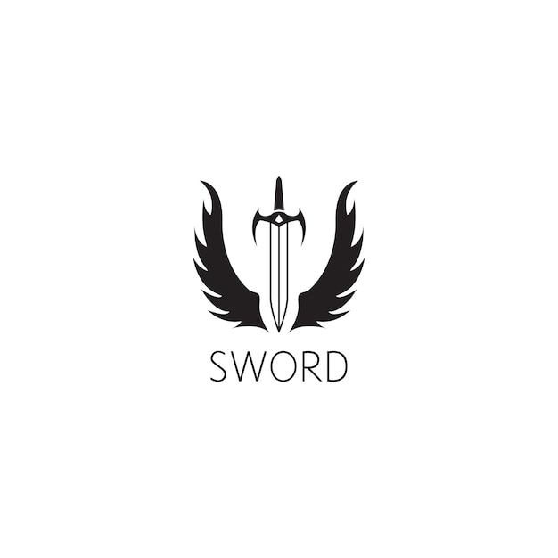 Schwert-logo-grafik-design-konzept