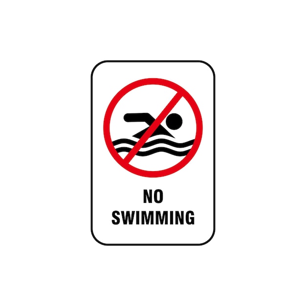 Vektor schwimmen verboten symbol