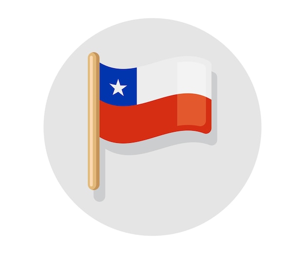 Schwingungsvektor Flagge von Chile