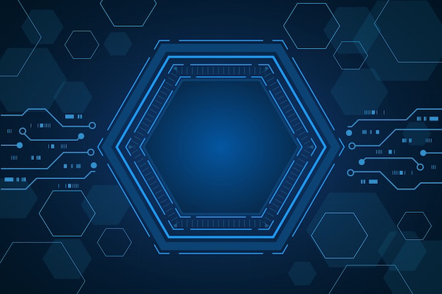 sci fi sechseckige Innovation Zukunftstechnologie Hintergrund,
