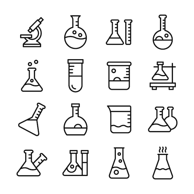 Scientific apparatus line vectors pack