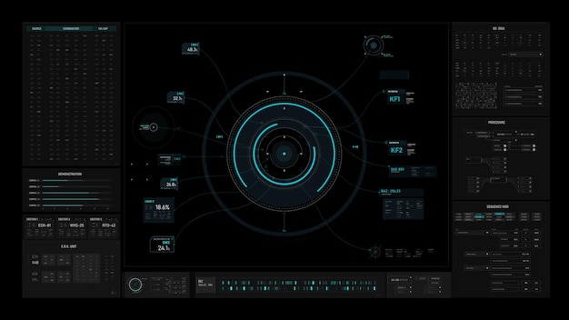 SciFi futuristische Benutzeroberfläche Hud Design Panel 002