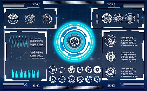 SciFi-Radarbildschirm Futuristische taktische Kontrolle