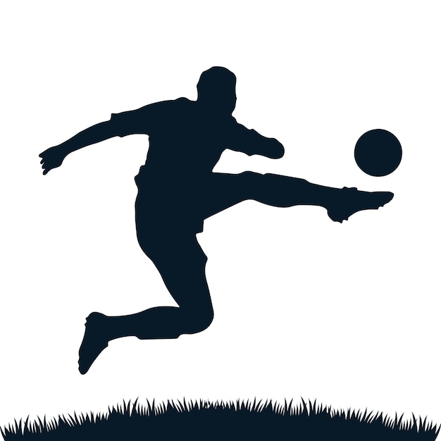 Vektor scorer-fußball-silhouette-vektor