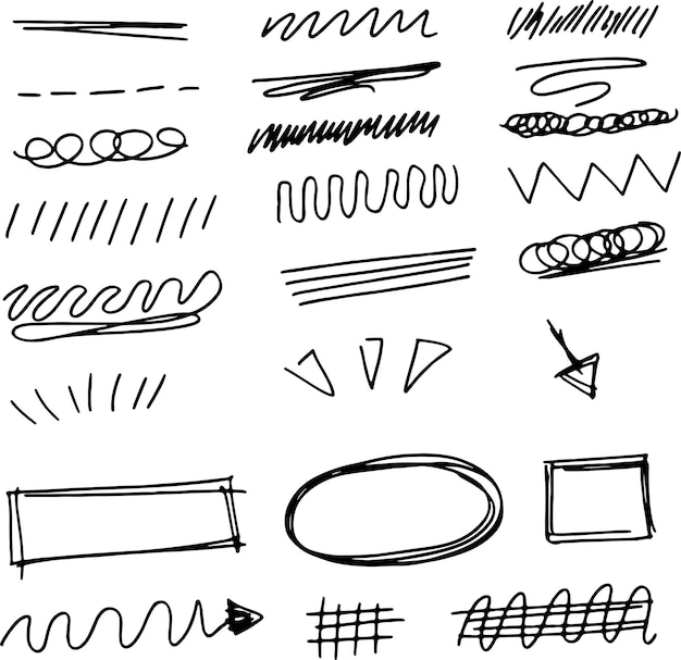 Scribble-Notebook mit handgezeichneten Zeichnungen