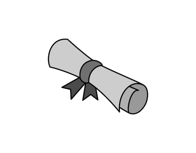 Scrollen Sie isometrisches Design-Symbol Vektor-Web-Illustration 3d buntes Konzept