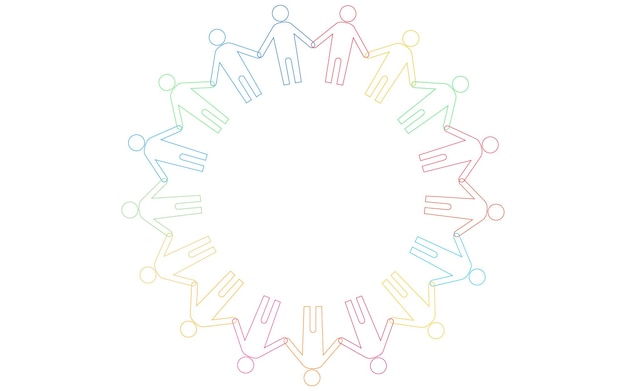 SDGs-Logo-Bild Menschen, die sich die Hände halten, kopieren Platz in der Mitte