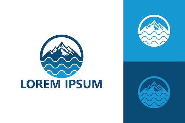 Sea Mountain Logo Template Design Vektor