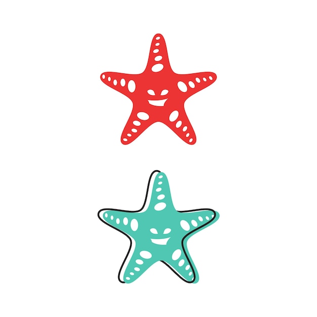 Sea star fisch symbol vorlage vektor-illustration-design