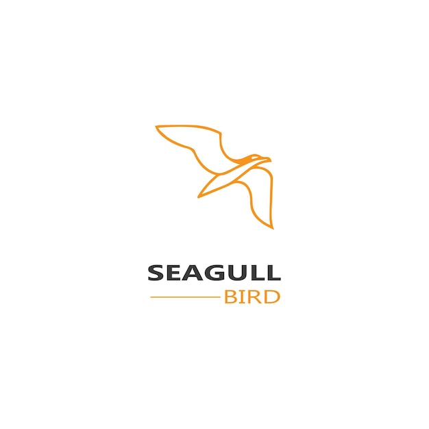 Seagull bird-logo-icon-vektordesigns